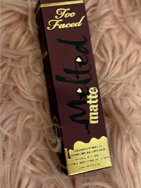Too Faced Melted Matte Liquid Lipstick - Deep Burgundy with Gold Accents
